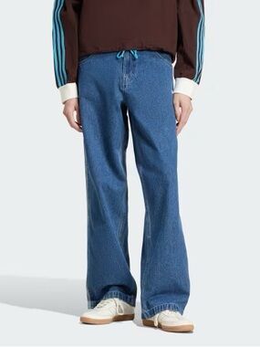 adidas Adicolor Firebird Pants Medium Blue Denim Size 34